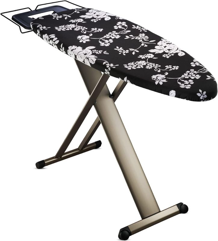 Photo 1 of Bartnelli Pro Luxury Ironing Board - Extra Wide 51x19” with Heavy Duty Steam Iron Rest, and Wheels for Easy Storage, Adjustable Height, T-Leg, Foldable, European Made
