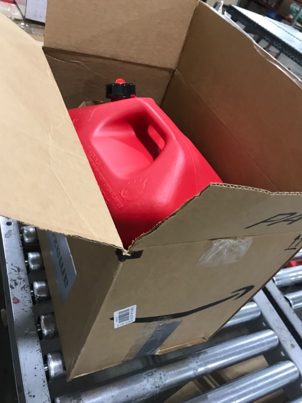 Photo 2 of Midwest Can Company 5610 5-Gallon EPA & CARB Compliant Gas Can Fuel Container Jug with Spout and Flame Shield System, Red