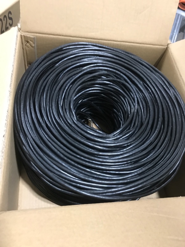 Photo 2 of MONK CABLES | CAT6 Plenum Cable 1000FT | UTP, 23AWG, 550MHz | DSX-8000 Fluke Test Certified | Most Certified Cable of The Whole Market (Black)