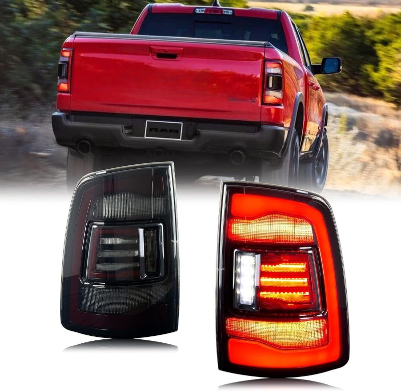 Photo 1 of inginuity time LED Tail Lights for Dodge Ram 2009-2018 4th Gen Start-up Animation Sequential Turn Signal Rear Lamps Accessary Assembly (Black)