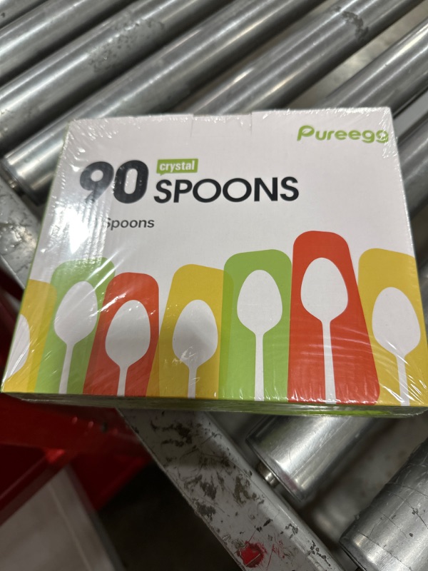 Photo 2 of Plastic Spoons - 90 Packs, Premium 7" Disposable Spoons, Heat-Resistant & BPA-Free Clear Plastic Spoons Heavy Duty, Party Supplies, Sturdy Spoons Plastic Disposable for Everyday Use