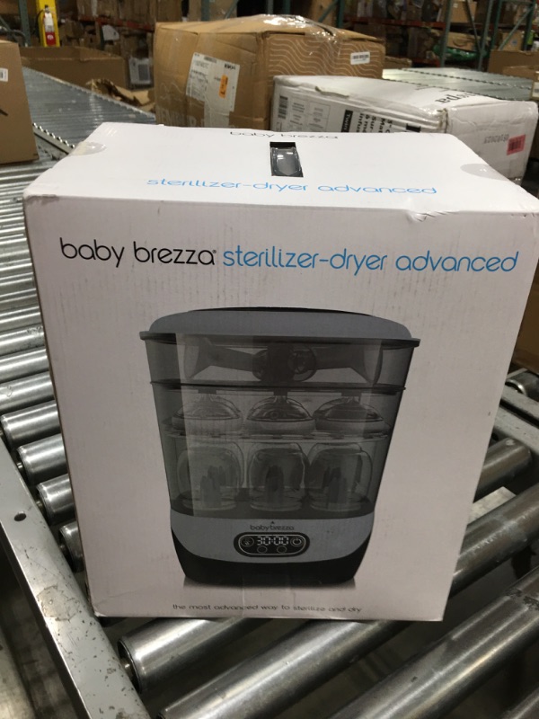 Photo 2 of Baby Brezza Baby Bottle Sterilizer and Dryer Advanced – Electric Steam Sterilization Machine – Universal Sterilizing for All Bottles: Plastic, Glass, Pacifiers + Breast Pump Parts- HEPA Filter, Slate Sterilizer-Dryer Advanced Slate