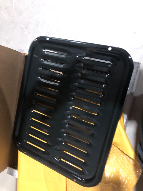 Photo 3 of **MISSING ONE GRILL**
Whirlpool 4396923 Premium Broiler Pan and Roasting Rack, 1", Black, 2 Count