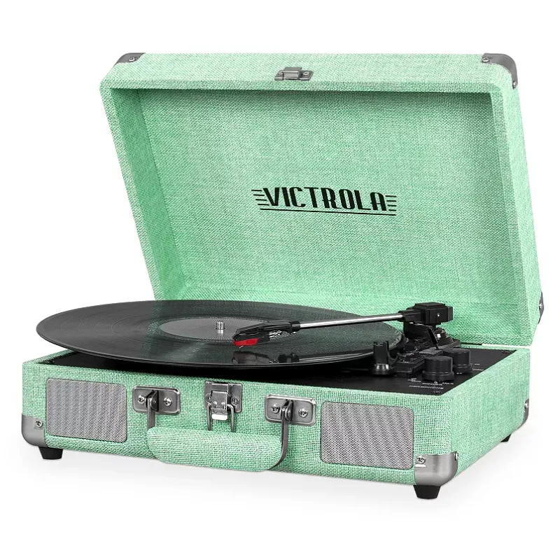 Photo 1 of Victrola Linen Bluetooth Suitcase Record Player with 3-speed Turntable