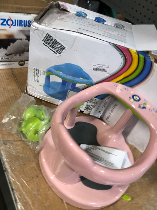 Photo 1 of Baby Bath Seat for Babies 6 to 18 Months / Non-Slip Infants Toddlers Taking Bath by Sitting in Bath Tub Chair 2022 Upgraded Pink