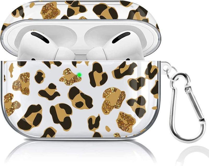 Photo 1 of **non refundable bundble*
BOLOSTIN Clear Case for AirPods Pro Case,Cute AirPods Cover for Women Girl,Protective AirPods Pro Skin Cover with Keychain (Leopard) (3pack bundle)