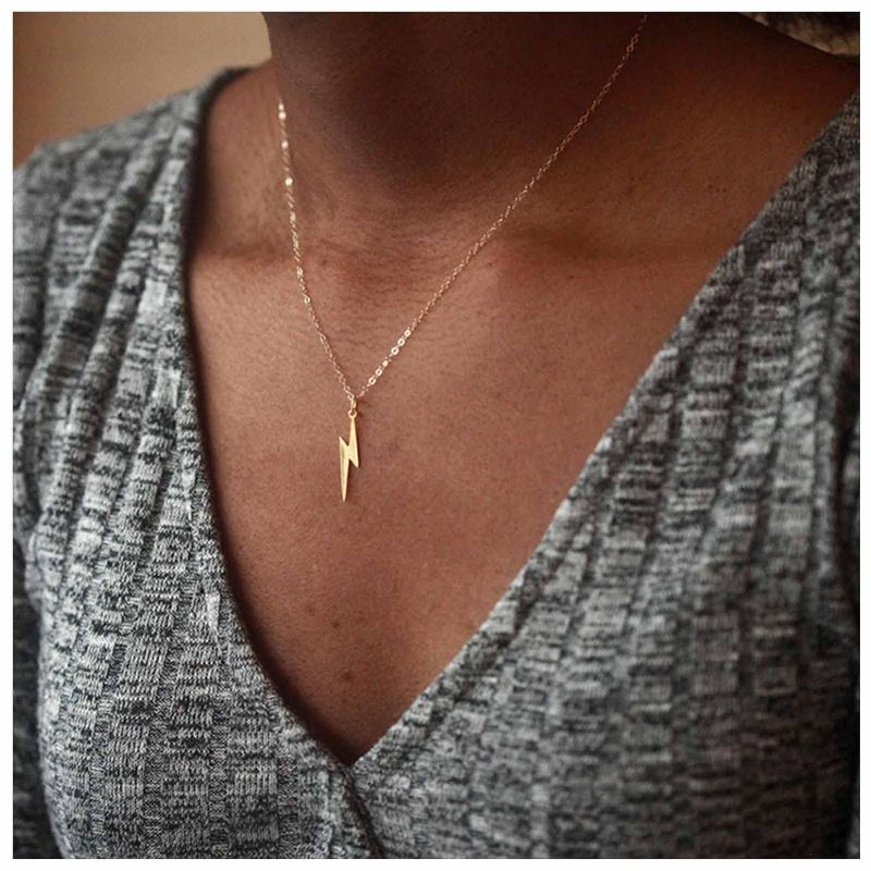 Photo 1 of *non refundable bundle**
Iaceble Minimalist Lightning Choker Necklace Thunder Pendant Necklace Chain Gold Geometry Necklace Boho Lightning Bolt Necklace Chain Jewelry for Women and Girls (2pack bundle)