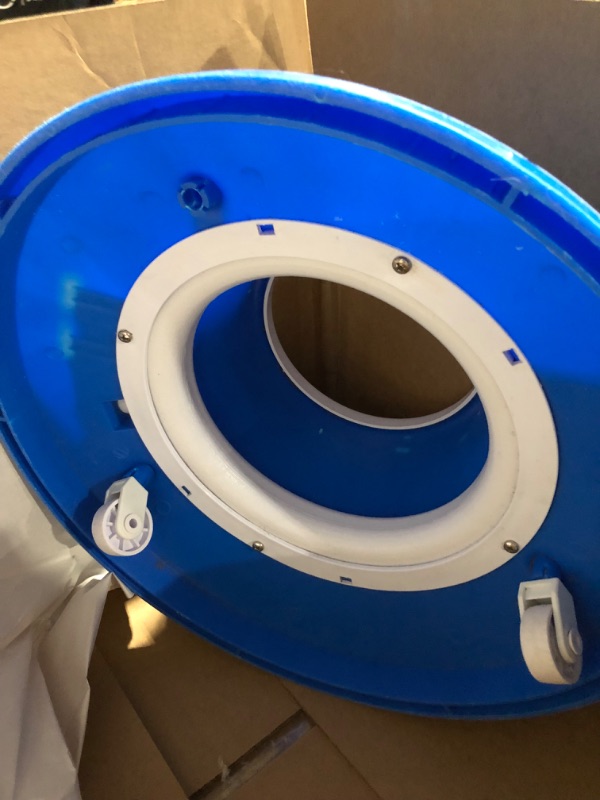 Photo 4 of **MISSING WHEEL**
Poolmaster 28300 Big Sucker Swimming Pool Leaf Vacuum, Blue