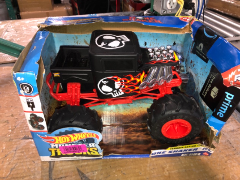 Photo 2 of **NON REFUNDABLE NO RETURNS SOLD AS IS**
**PARTS ONLY**Hot Wheels RC Monster Trucks Bone Shaker in 1:15 Scale, Remote-Control Toy Truck with Terrain Action Tires HW BONE SHAKER RC