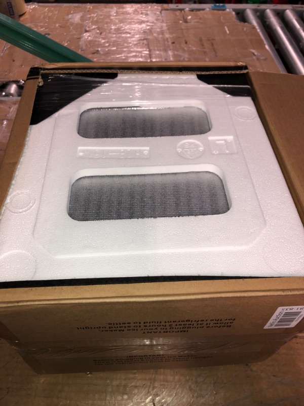 Photo 1 of COWSAR Nugget Ice Maker Countertop, Chewable Pebble Ice 34Lbs Per Day, Crunchy Pellet Ice Cubes Maker Machine with Self Cleaning, Compact Portable Design for Home/Kitchen/RV/Office 34LBS / 24H Nugget Ice-Black 1