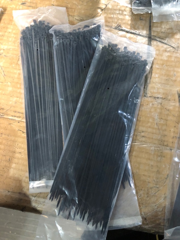 Photo 1 of *non refundable bundle*
Cable Zip Ties,100 Pack Black Zip Ties Assorted Sizes 6 Inch,Multi-Purpose Self-Locking Nylon Cable Ties Cord Management Ties(3 pack bundle)