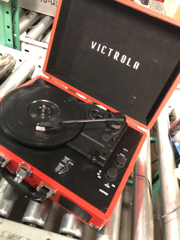 Photo 6 of Victrola Vintage 3-Speed Bluetooth Portable Suitcase Record Player & Vintage 3-Speed