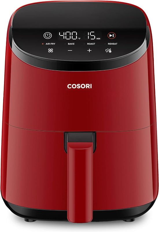 Photo 1 of COSORI Small Air Fryer Oven 2.1 Qt, 4-in-1 Mini Airfryer, Bake, Roast, Reheat, Space-saving & Low-noise, Nonstick Red