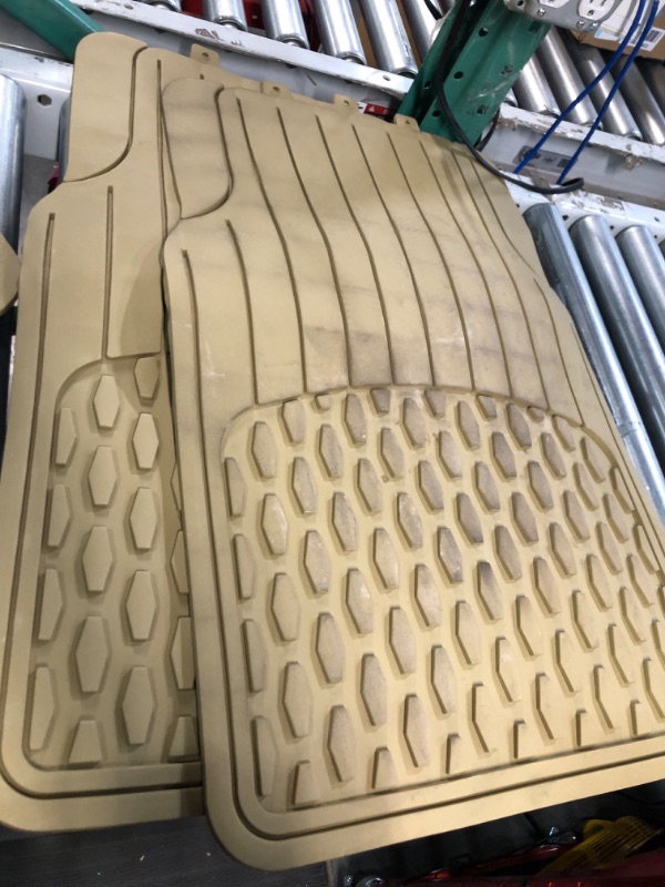 Photo 2 of Automotive Floor Mats Tan Beige Climaproof for All Weather Protection Universal Fit for Most Cars, SUVs, and Trucks Full Set 