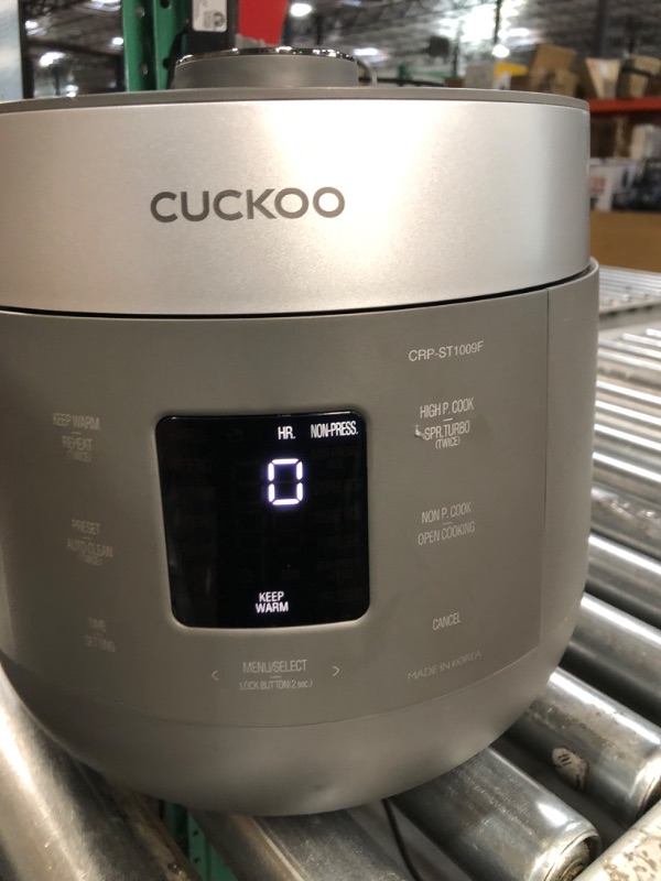 Photo 2 of ***USED - POWERS ON - UNABLE TO TEST FURTHER***
CUCKOO CRP-ST1009F | 10-Cup (Uncooked) Twin Pressure Rice Cooker & Warmer