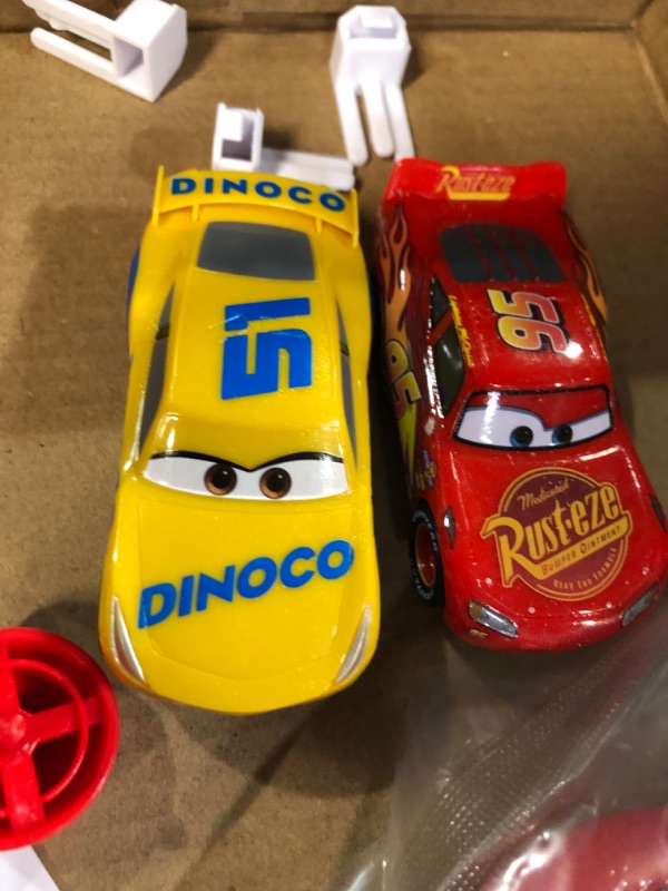 Photo 3 of Carrera First Disney/Pixar Cars - Slot Car Race Track - Includes 2 Cars: Lightning McQueen and Dinoco Cruz 