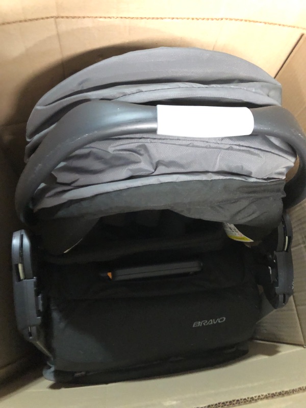 Photo 7 of ***HEAVILY USED AND DIRTY - SEE PICTURES***
Chicco Bravo 3-in-1 Trio Travel System, Bravo Quick-Fold Stroller with KeyFit 30 Infant Car Seat and base, Camden/Black 