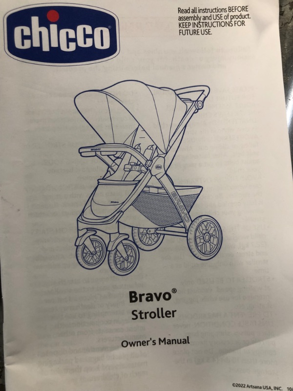 Photo 5 of ***HEAVILY USED AND DIRTY - SEE PICTURES***
Chicco Bravo 3-in-1 Trio Travel System, Bravo Quick-Fold Stroller with KeyFit 30 Infant Car Seat and base, Camden/Black 