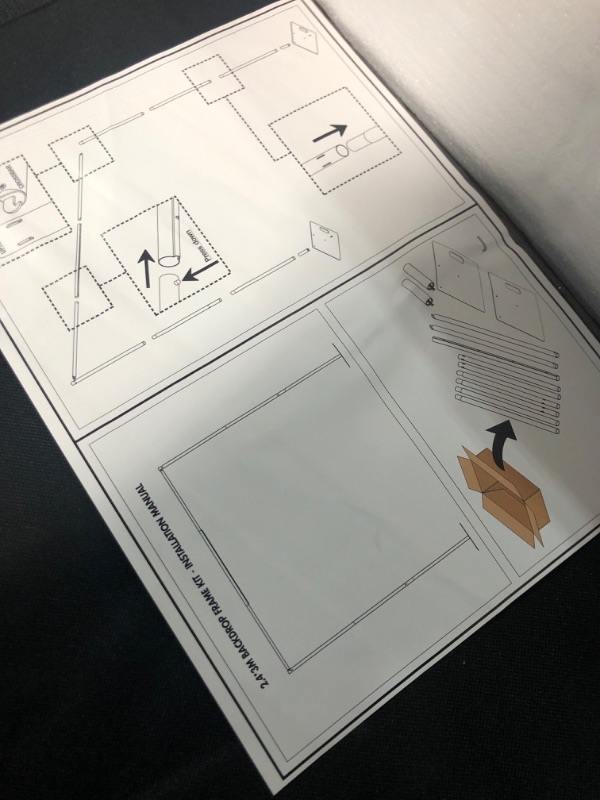 Photo 2 of Hecis Pipe and Drape Backdrop Stand Kit 8ft x 10ft, Backdrop Stand Heavy Duty 