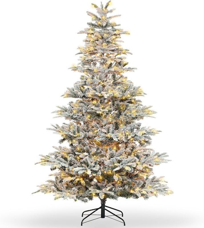 Photo 1 of *stock photo for reference* Prelit Flocked Christmas Tree 6FT