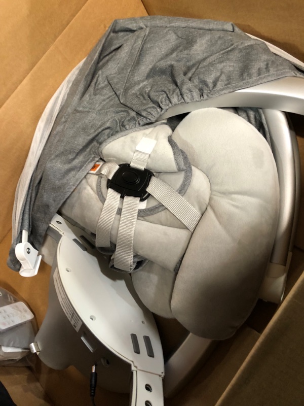 Photo 1 of Baby Swings for Infants, BabyBond Baby Swing, Infant Swing with Bluetooth Music Speaker, 3 Seat Positions, Silver