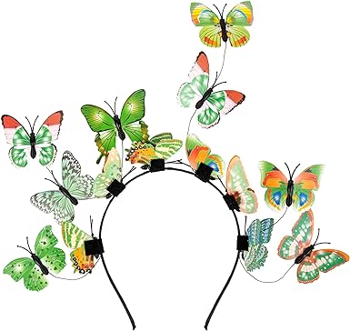 Photo 1 of Amazer Butterfly Headband Monarch Butterfly Headband Crown Tea Party Christmas Costume Headpiece 5 Pack