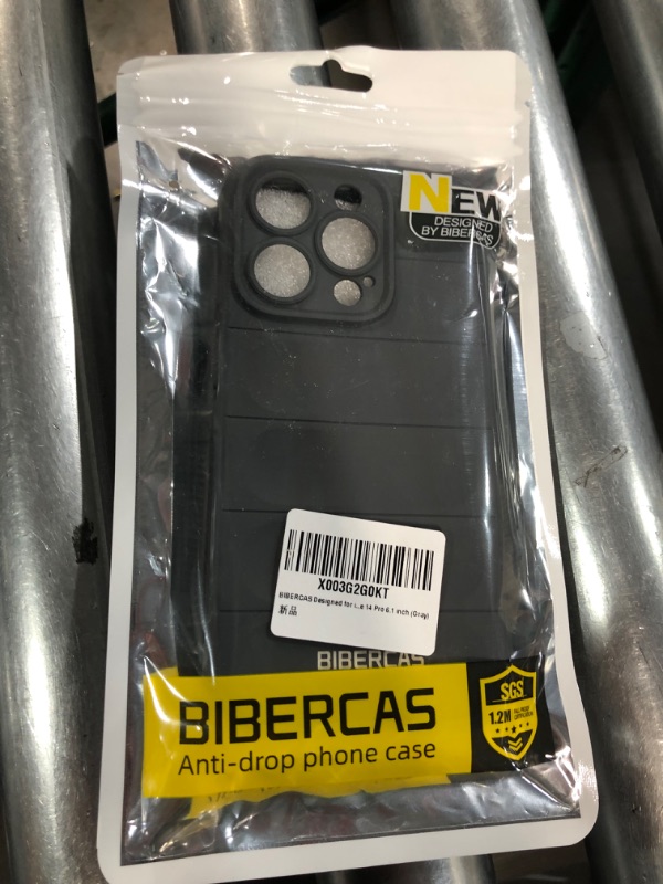 Photo 2 of Stock photo for reference BIBERCAS iPhone 14 Pro Case Silicone Dark Grey