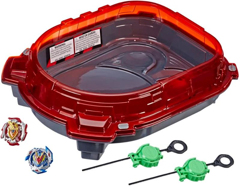 Photo 1 of BEYBLADE Burst Turbo Slingshock Rail Rush Battle Set - Complete Set Burst Beystadium, Battling Tops, and Launchers 