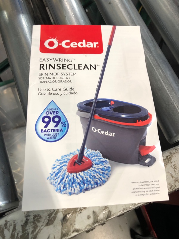 Photo 4 of **NONREFUNDABLE**FOR PARTS OR REPAIR**SEE NOTES**
O-Cedar EasyWring Microfiber Spin Mop, Bucket Floor Cleaning System, Red, Gray Spin Mop & Bucket