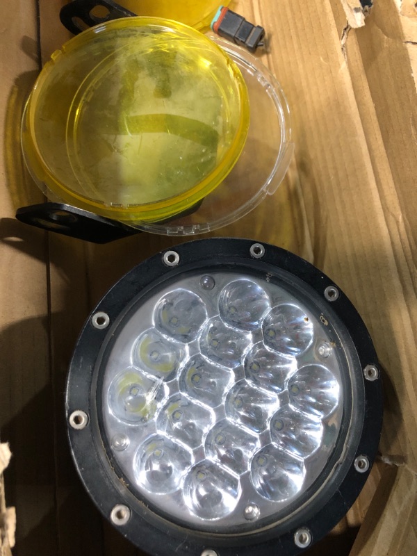 Photo 3 of BANSIT Pair 5 Inch Led Offroad Driving Lights 160w Round Offroad Spot Light Driving Spotlights With Yellow Cover Wiring Harness 12V 24V for TRUCKS.