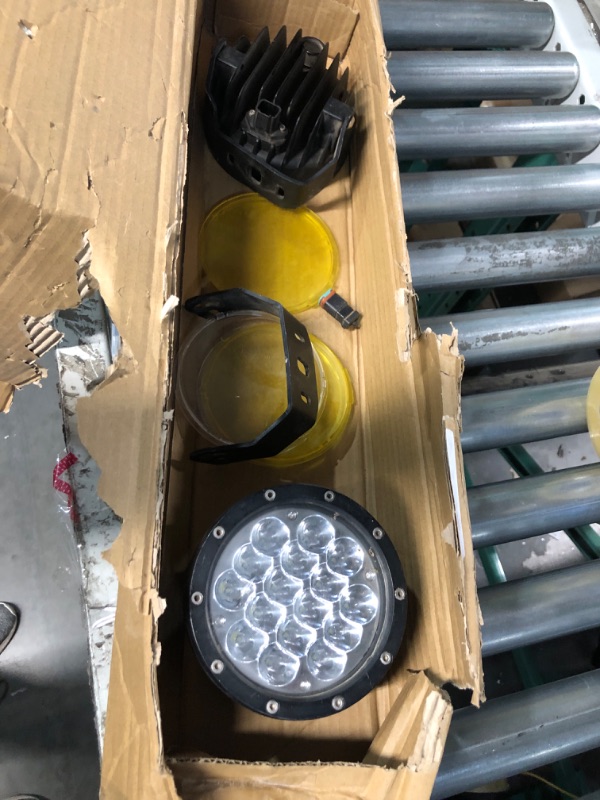 Photo 2 of BANSIT Pair 5 Inch Led Offroad Driving Lights 160w Round Offroad Spot Light Driving Spotlights With Yellow Cover Wiring Harness 12V 24V for TRUCKS.