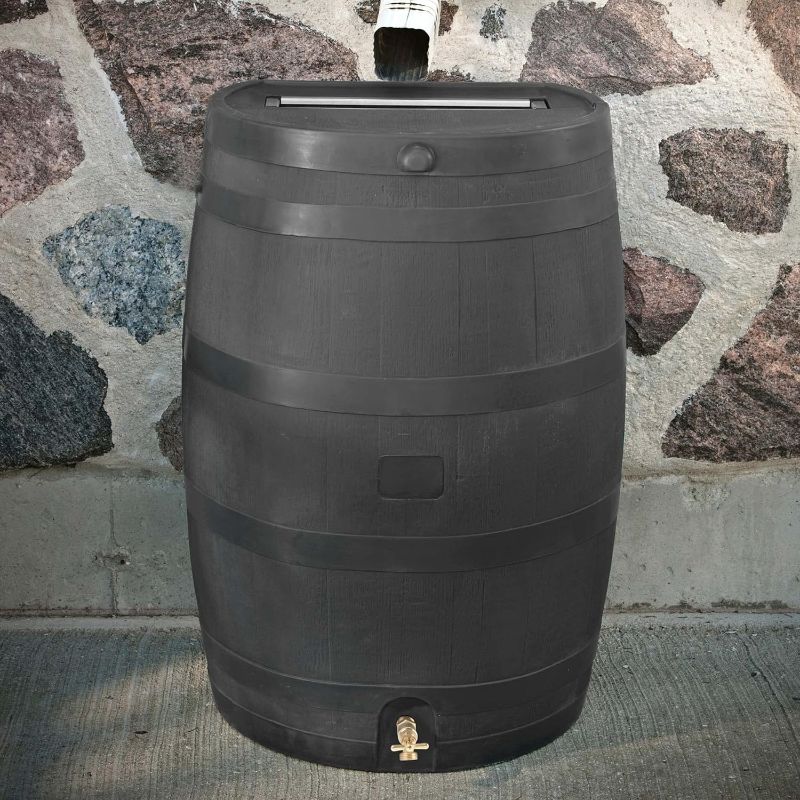 Photo 1 of **READ NOTES BELOW**RTS Home Accents Black  Rain Barrel with Stand