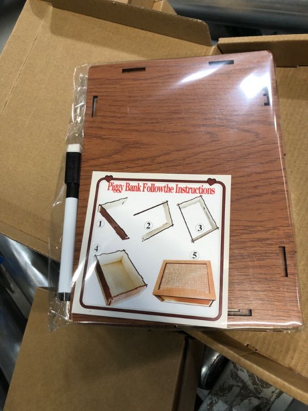 Photo 1 of ******BUNDLE*****No Returns******Wooden Adult Piggy Bank/5000$ Saving Challenge (2 Qty)