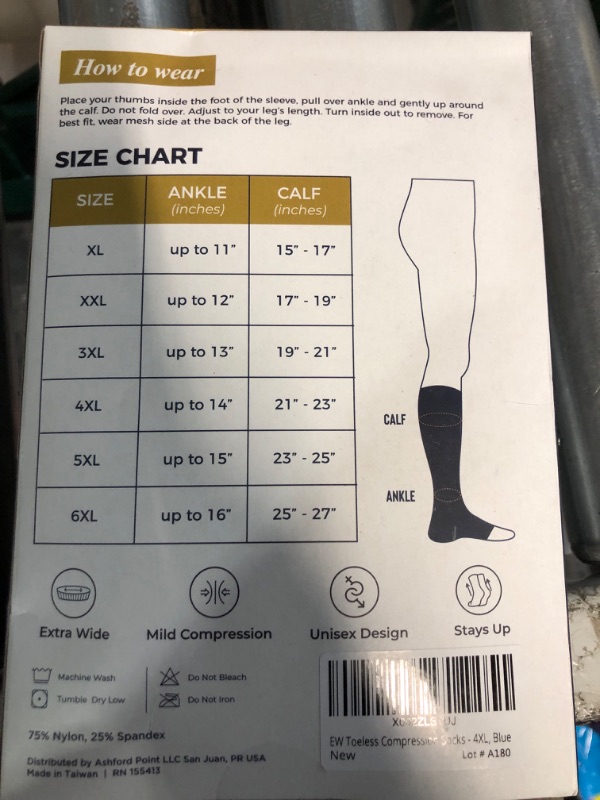 Photo 3 of Pembrook Plus Size Compression Socks 