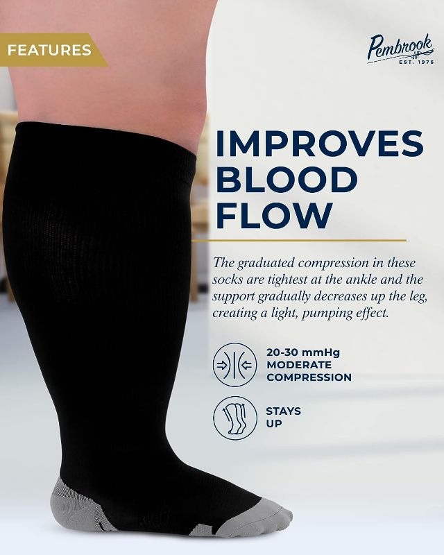 Photo 1 of Pembrook Plus Size Compression Socks 