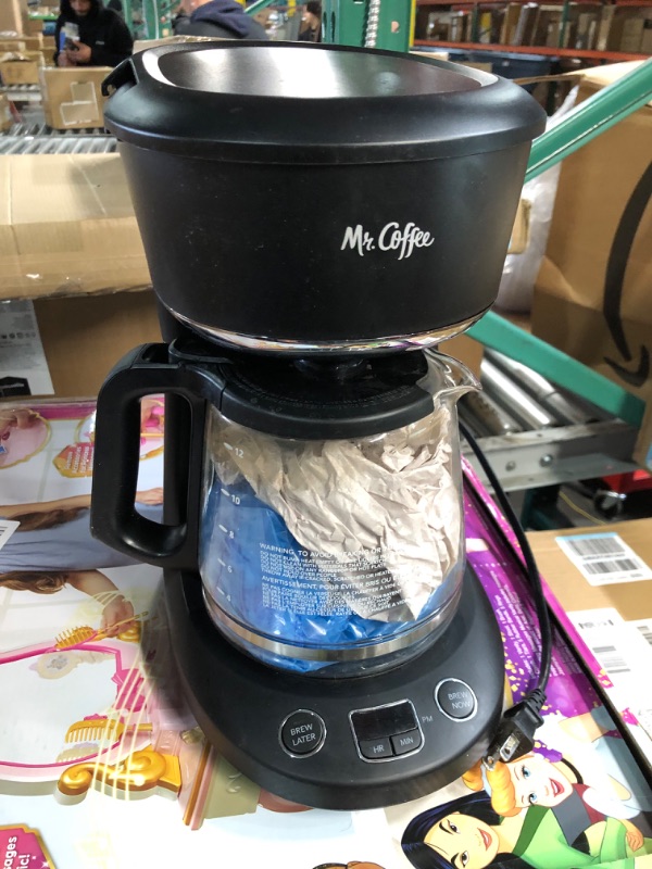 Photo 4 of [ READ NOTES] Mr. Coffee Brew Now or Later Coffee Maker, 12- Cup, Black