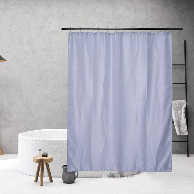 Photo 1 of  Fabric Waffle Shower Curtain with Bottom Weighted, Waterproof Hotel Quality, Wrinkle and Rust Resistant, Classic Hotel Quality Design, 72 x 72 Machine Washable