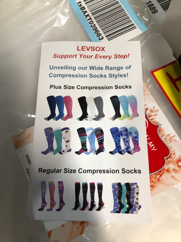 Photo 3 of LEVSOX Wide Calf Bamboo Viscose Compression Socks for Women&Men