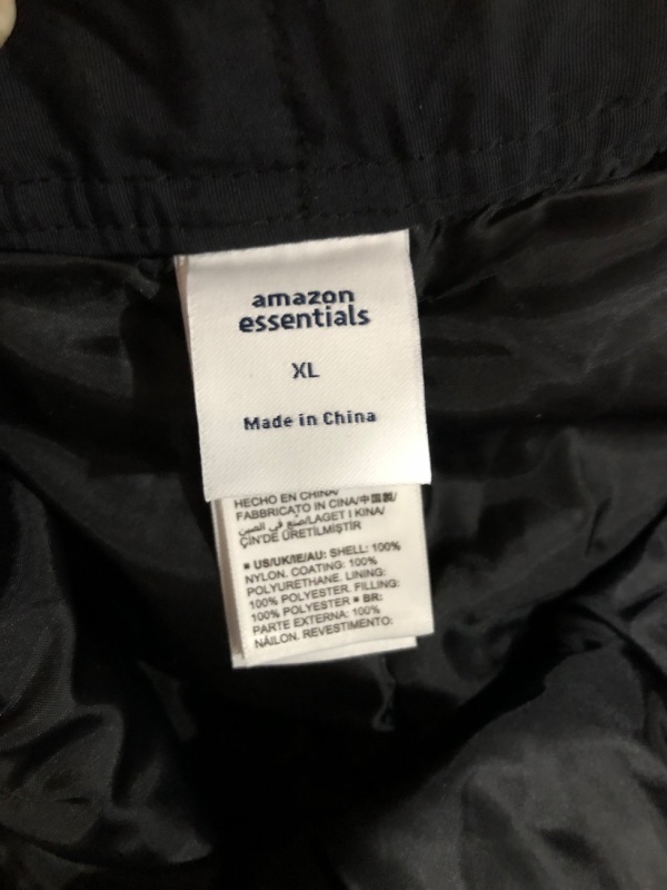 Photo 2 of Amazon Essentials Men's Water-Resistant Insulated Snow Pant X-Large Black