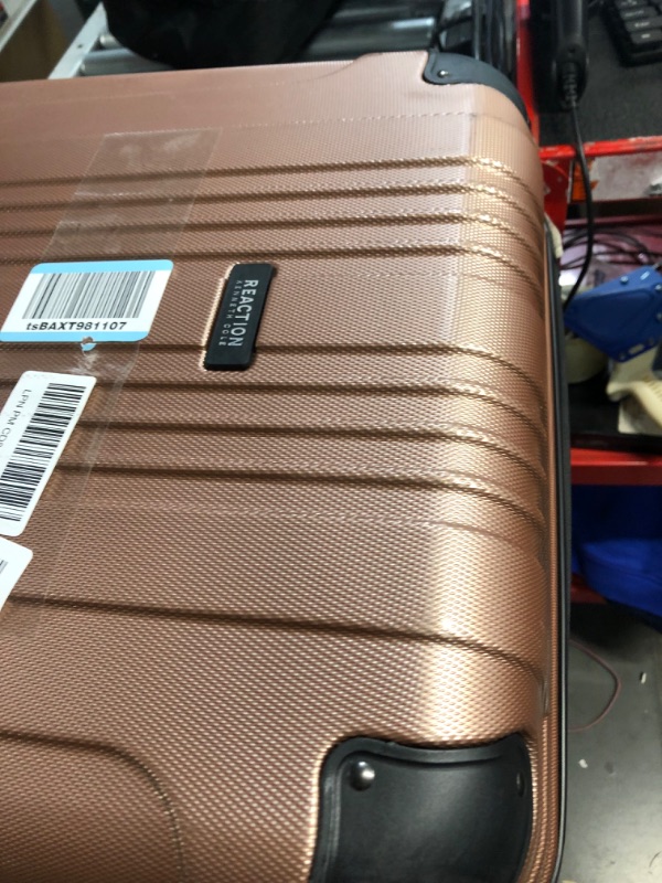 Photo 3 of [READ NOTES] Kenneth Cole REACTION Out Of Bounds Lightweight Durable Hardshell 4-Wheel Spinner Cabin Size Travel Suitcase, Rose Gold, 2-Piece Set (20" & 28") Rose Gold 2-Piece Set (20" & 28")