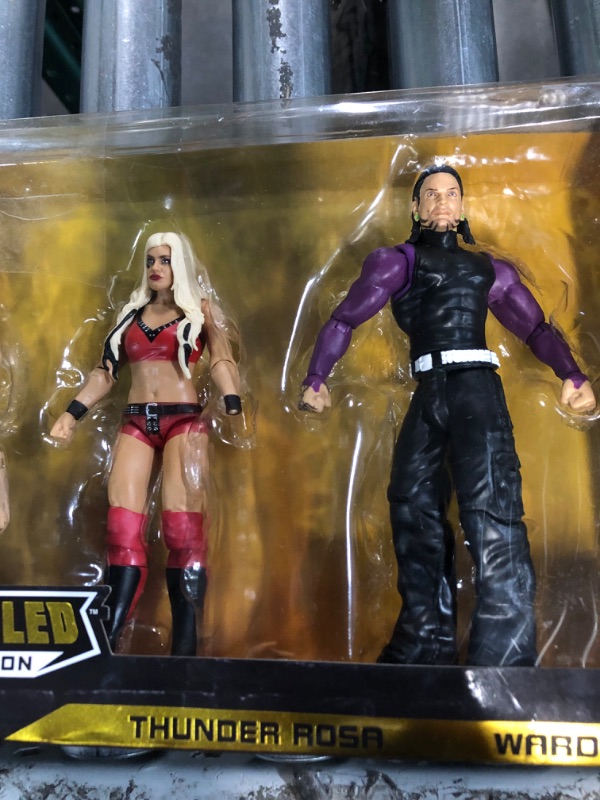 Photo 2 of **SEE NOTES**
All Elite Wrestling AEW Unrivaled Champion 4 Pack - Four 6-Inch Figures with Title Belts and Accessories - Amazon Exclusive