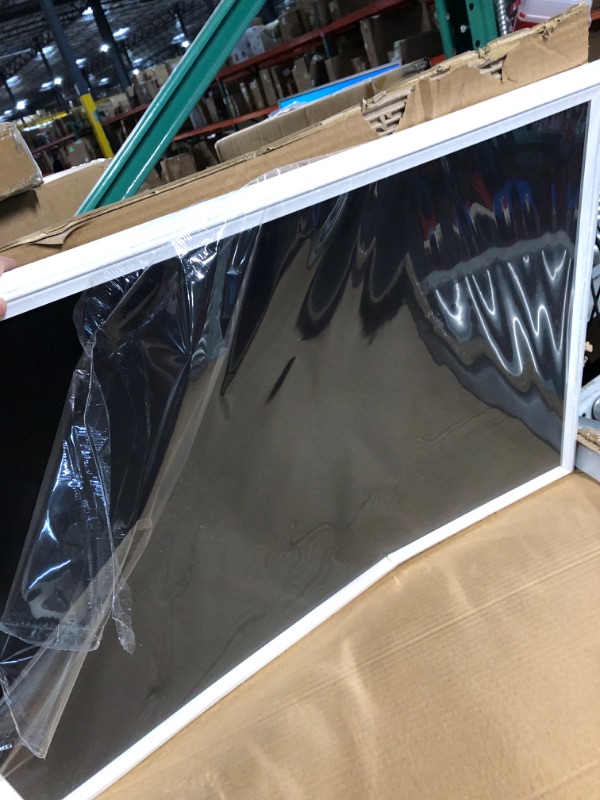Photo 1 of [READ NOTES] U Brands Magnetic Chalkboard, 20 x 30 Inches, White Wood Frame (2073U00-01)