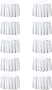 Photo 1 of ***MISSING PARTS***Surmente 10 Pack 120in Round Tablecloth, White