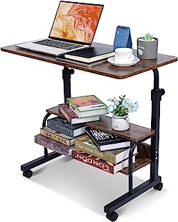 Photo 1 of ***USED***Laptop Desk Adjustable Desk Small Standing Desk Home Office Desks for Small Spaces Portable Desk Table for Bedrooms, 31.5" Black Uplift Student Study Desk Mobile Rolling Computer Work Desk on Wheels