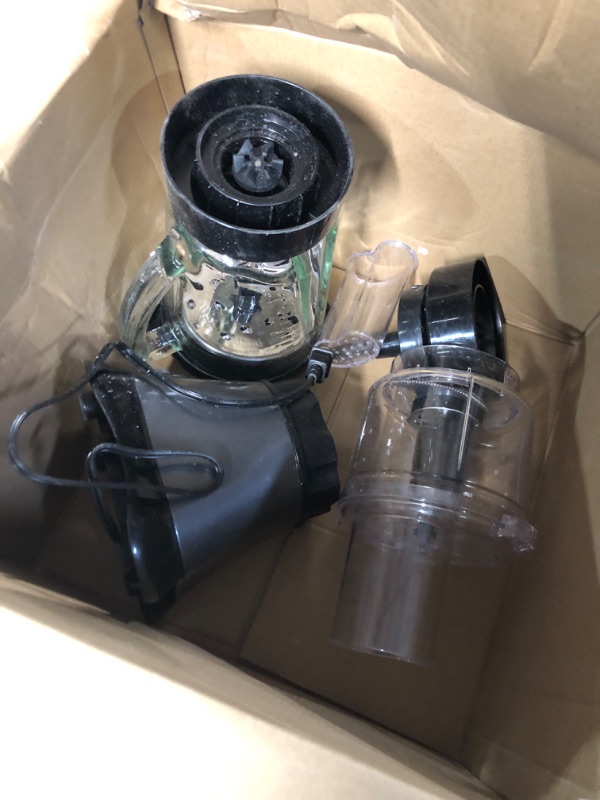 Photo 2 of **missing small cup and white blender***Hamilton Beach Wave Crusher Blender with 40oz Jar, 3-Cup, Grey & Black