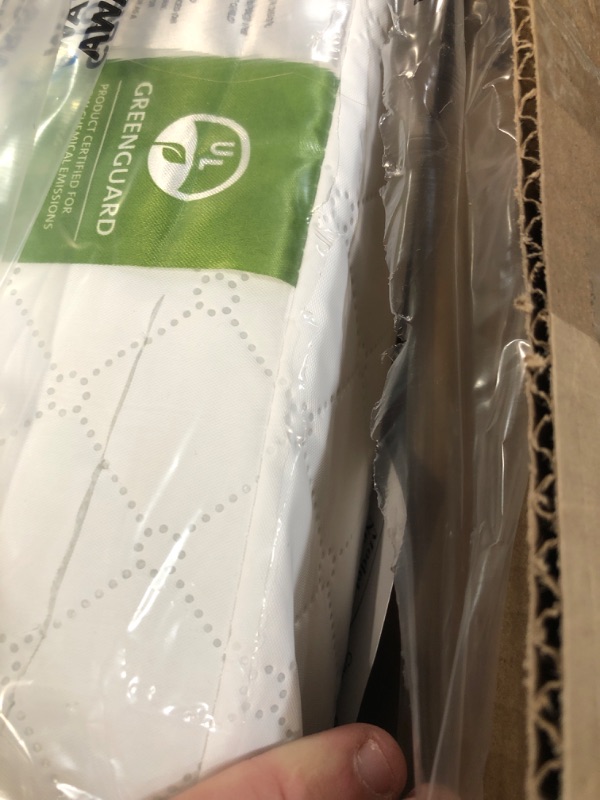 Photo 3 of Dream On Me Holly 3” Fiber Portable, Greenguard Gold Certified, Waterproof Vinyl Cover, Lightweight Mini Crib Mattress, White