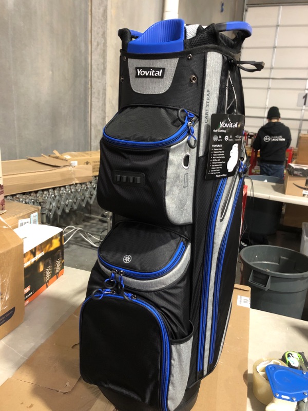 Photo 2 of * used item * see images * 
14 Way Golf Cart Bag Blue