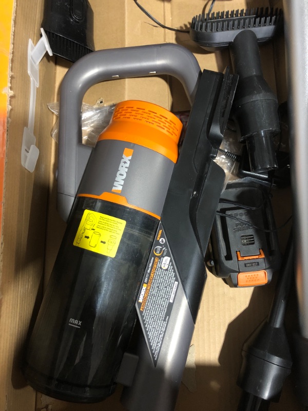 Photo 6 of * used item * see all images * 
WORX 20V Cordless Stick Vacuum 2 Batteries & Wall-Mount Charger Included