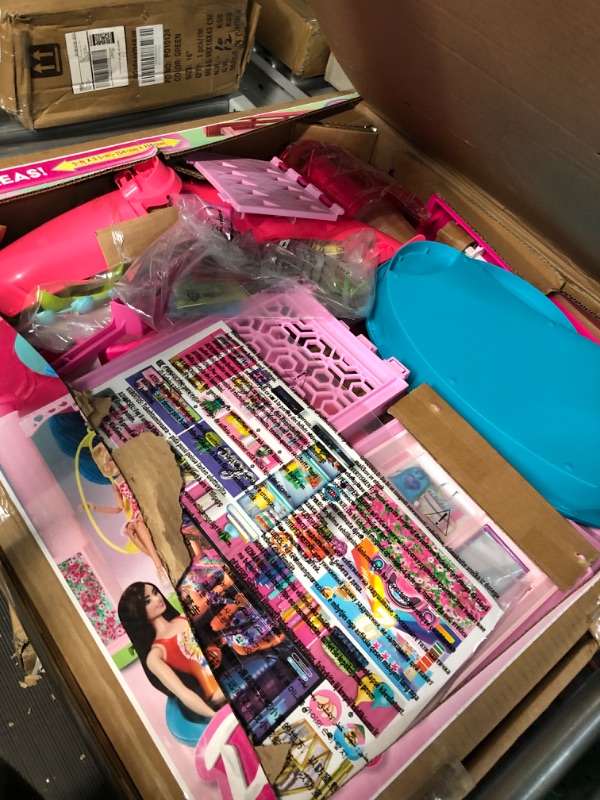 Photo 1 of Barbie Dreamhouse 2023, Pool Party Doll House with 75+ Pieces and 3-Story Slide, Barbie House Playset, Pet Elevator and Puppy Play Areas?