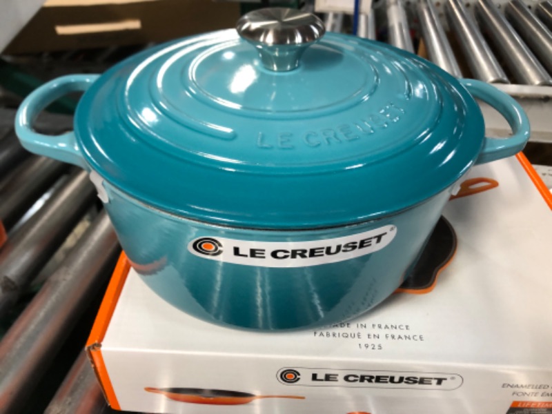 Photo 6 of Le Creuset Enameled Cast Iron Signature Cookware Set, 5 pc. , Caribbean 5 pc. Caribbean